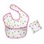 Melii Fold Up Bib with Scoop 2 Pcs, Color: White & Pink, 2 image