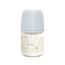 Suavinex Wonderland Glass Baby Bottle with Slow Flow Physiological Teat 120ml 0+ Months, Color: Blue, 2 image
