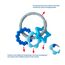 Babyjem Silicone Ring Teether, Color: Blue, 3 image