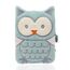 Babyjem Cherry Seeds Filled Velvet Colic Owl Shaped Pillow 0 Months+, Color: Green