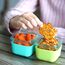 Melii Glass Food Storage Containers with Silicone Sleeve 160 ml 3 Pcs, Color: Green, Mint,Turquoise, 4 image