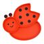 Melii Silicone Suction Plate Butterfly, Color: red