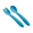 Babyjem Baby Spoon and Fork Set 12+ Months, Color: Blue