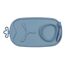 b.box Roll + Go Mealtime Mat with 3 Section Divider and Spoon, Color: Ocean