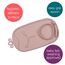 b.box Roll + Go Mealtime Mat with 3 Section Divider and Spoon, Color: Blush, 2 image