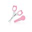 Babyjem 2-Piece Nail Scissors with Case Set for Babies 0 Months+, Color: pink
