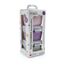 Melii Glass Food Storage Containers with Silicone Sleeve 160 ml 3 Pcs, Color: Pink, Purple,Grey, 2 image