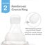 Farlin AC-22005 Crystal Clear Silicone Wide Neck Stretchy Anti-Fur Nipple S 2PCS, 4 image