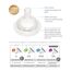 Farlin Heat Resistant α-33 Glass Wide Neck Feeding Bottle 160ml Heart - Blue, 6 image