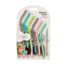 Melii Silicone Straws with Animals Clip Design & Cleaning Brush Set of 6 pcs, 2 image