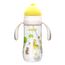 Farlin Grow With Colors PP Wide Neck Drinking Cup with Handle 270ml 6M+ Sliding Lid, Color: yellow