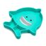 Melii Divided Silicone Suction Plate, Color: Turquoise