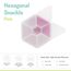 Melii Hexagon Snackle 6 Compartment, Color: pink, 2 image