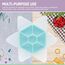 Melii Hexagon Snackle 6 Compartment, Color: Blue, 6 image