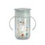 Suavinex Baby Training Cup for Babies 12M+ Leak Proof 360° Perfect Spill-proof for Drinking from Any Side of the Rim without Getting Wet 340ml, Color: Green