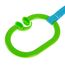 BabyJem Rattle Stroller Ring Oval, Color: Green, 5 image