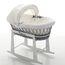 Teknum Infant Wicker Moses Basket With White Waffle Beddings & Rocker Stand 0–6 Months Up To 18Kg, 3 image