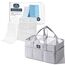 Sunveno Diaper Caddy Organizer With 100 Pcs Disposable Changing Mats, Color: Grey