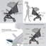 Teknum Travel Cabin Stroller With Ace Diaper Bag 0–4 Years Up To 22Kg, Color: Grey, 2 image