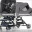 Teknum Travel Cabin Stroller With Ace Diaper Bag 0–4 Years Up To 22Kg, Color: Grey, 3 image