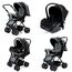 Teknum Reversible Trip Baby Stroller Travel System With Infant Car Seat Multi Recline 6-36 Months, Color: Grey, 3 image