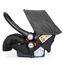 Teknum 3In1 Baby Stroller Travel System Sleeping Bassinet Extra Wide Seat 360° Rotating Wheels Fully Reclinable Car Seat Compatible Coffee Holder Spill Proof Mat 0-3 Years, Color: Black, 5 image