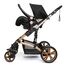 Teknum 3In1 Baby Stroller Travel System Sleeping Bassinet Extra Wide Seat 360° Rotating Wheels Fully Reclinable Car Seat Compatible Coffee Holder Spill Proof Mat 0-3 Years, Color: Black & Gold, 9 image