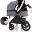 Teknum 3In1 Compacto Baby Stroller With Bassinet Air Cabin Friendly 0-36 Months, Color: Dark Grey, 7 image