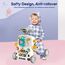 Teknum 5In1 Baby Walker Learning Table Scooter Roller Coaster With Musical Keyboard 6+ Months, Color: Grey, 10 image