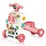 Teknum 5In1 Baby Walker Learning Table Scooter Roller Coaster With Musical Keyboard 6+ Months, Color: pink