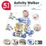 Teknum 5In1 Baby Walker Learning Table Scooter Roller Coaster With Musical Keyboard 6+ Months, Color: Blue, 12 image