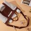 Sunveno La Mode Premium Diaper Bag 48Cm Large Capacity With 8 Pockets, Color: Brown, 10 image