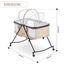 Teknum 3In1 Baby Cot Cradle With Mosquito Net Wheels 0-12 Months 15Kg, Color: Ivory, 6 image