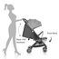 Teknum Travel Cabin Baby Stroller With Coffee Cup Holder 0–48 Months Up To 22Kg, Color: Grey, 7 image
