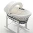 Teknum Infant Wicker Moses Basket With White Waffle Beddings 0–6 Months Up To 18Kg, Color: Grey, 5 image