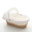 Teknum Infant Wicker Moses Basket With White Waffle Beddings 0–6 Months Up To 18Kg, Color: Brown
