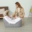 Teknum Infant Wicker Pod Moses Basket With White Waffle Beddings 0-6 Months, 3 image