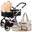 Teknum 3 In 1 Pram Stroller With Diaper Bag Bundle 0–3 Years Up To 18Kg, Color: Khaki, 2 image