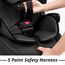 Teknum Pack And Go Foldable Car Seat With Ace Ivory Diaper Bag 9 Months–12 Years 9–36Kg, Color: Black, 7 image