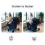 Teknum 2In1 Glide Stroller With Green Diaper Tote Bag Black 0–36 Months Up To 22Kg, Color: Black & Green, 12 image