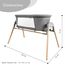Teknum 3In1 Baby Rocker Bassinet Infant Crib With Mosquito Net 0-6 Months, Color: Grey, 13 image