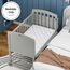 Teknum 7In1 Convertible Kids Bed Bedside Crib With Mattress Mosquito Net 0-12 Years 40Kg, Color: Grey, 5 image