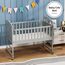 Teknum 7In1 Convertible Kids Bed Bedside Crib With Mattress Mosquito Net 0-12 Years 40Kg, Color: Grey, 6 image