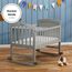 Teknum 7In1 Convertible Kids Bed Bedside Crib With Mattress Mosquito Net 0-12 Years 40Kg, Color: Grey, 3 image