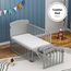 Teknum 7In1 Convertible Kids Bed Bedside Crib With Mattress Mosquito Net 0-12 Years 40Kg, Color: Grey, 4 image