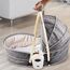 Teknum 6In1 Cozy Rocker Bassinet With Wheels Mosquito Net 0-36 Months 18Kg, Color: Grey, 6 image