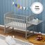 Teknum 7In1 Convertible Kids Bed Bedside Crib With Mattress Mosquito Net 0-12 Years 40Kg, Color: Grey, 9 image
