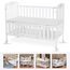 Teknum 4In1 Wooden Bedside Crib With Storage And Height Adjustments 0-4 Years