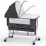 Teknum Moonlight Bedside Crib 0-2 Years, Color: Dark Grey
