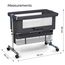 Teknum Moonlight Bedside Crib 0-2 Years, Color: Dark Grey, 15 image